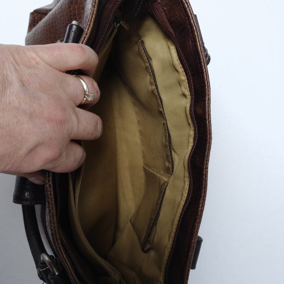 Brown Vegan Leather Purse - Picture 5 of 6